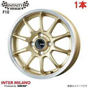 アルミホイール タント/タントカスタム LA650S/LA660S ダイハツ インターミラノ インフィニティ F10 1本 単品 15インチ 4穴 【15×4.5J 4-100 INSET45 ゴールド/リムポリッシュ(GL/RP)】