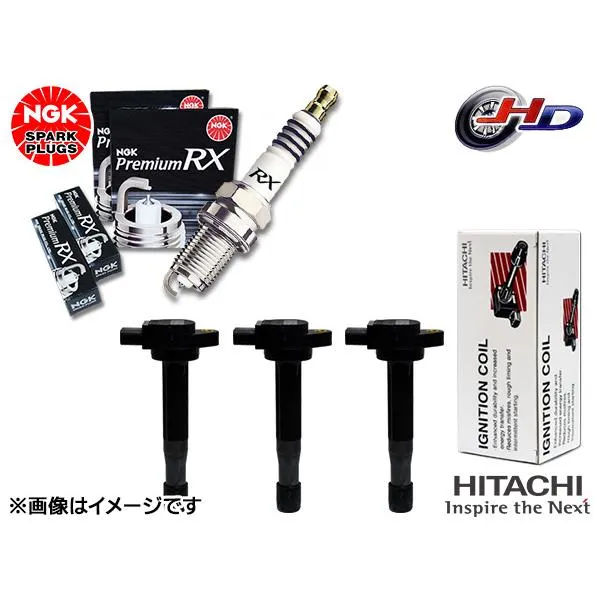 ミラ L275S L285S NGK 正規品 プレミアム RXプラグ 90020 LKR7ARX-P 3本 Astemo (旧日立) イグニッションコイル U12D01-COIL 3本セット H18.12～H22.03