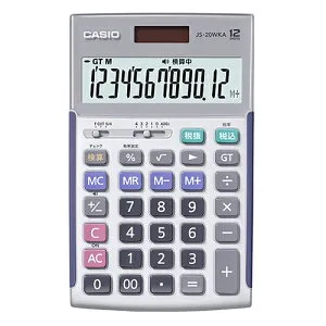 カシオ（CASIO） 実務電卓 ジャストタイプ 12桁 JS－20WKA－SR－N シルバー