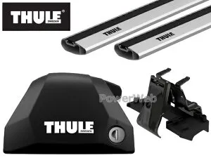 THULE [フット:7206 ウイングバーエッジ シルバー:7213/7213 キット:KIT6090] マツダ CX-8 ダイレクトルーフレール付車 H29/12～ KG2P ベースキャリアセット 1台分