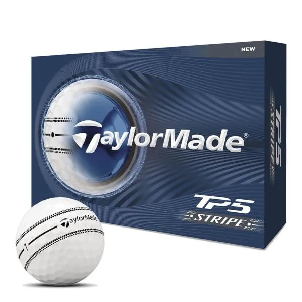 送料無料 2026年モデル テーラーメイド TP5 STRIPE ティーピーファイブ ストライプ ゴルフボール 1ダース（12球入り） ホワイト