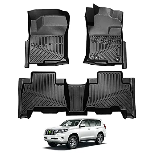 Virauto トヨタ ランドクルーザープラド 150系 に適用 3Dフロアマット 5人乗り 車種専用 立体フロアマット カーマット TOYOTA PRADO 150系に適用 2013年～2020年 TPE素材 フロアマット 防水仕様 耐汚れ 抗菌性 耐磨