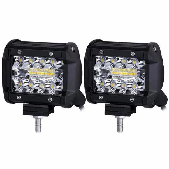 4 60W ワーク ライト LED ライト バー スポット ビーム オフロード 4WD 4X4 トラック SUV ATVLED バー 適用: ピックアップ 2ピース AL-KK-2790 AL
