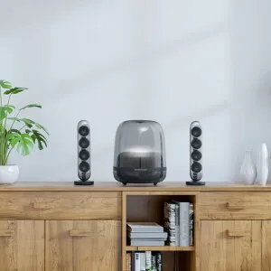 【P5倍！24日20:00～27日09:59まで】【国内正規品】Harman Kardon SoundSticks 4 Wireless Bluetoothスピーカー/サブウファー搭載/電源ケーブル駆動 / 3.5mmアナログ入力搭載 SoundSticks 4 ブラック ハーマンカー