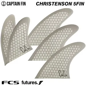 キャプテンフィン フューチャーフィン 5フィン トライフィン クワッドフィン クリステンソン CAPTAIN FIN CO. CHRISTENSON 5-FIN スモーク グレー ハニカムコア FCS FUTURES. フューチャーズフィン ショー