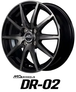 【アルミホイール単品4本セット】【12インチ】【MID WHEELS DR-02】【12X3.50B 4穴 PCD：100】【軽トラック/軽バン専用】