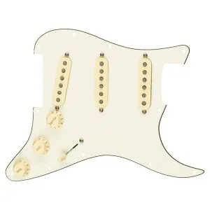 Fender Pre-Wired Strat Pickguard Tex-Mex SSS Parchment 配線済み ピックアップセット