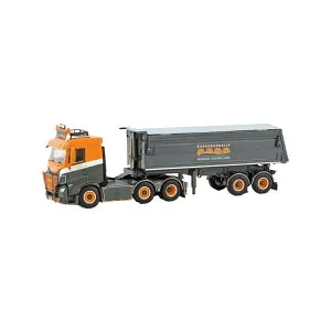 Baggerbedrijf Midden Nederlands Iveco S-Way AS TwinSteer Halfpipe tipper semitrailer トレーラー / WSI 1/50 建設機械模型 工事車両