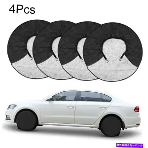 rear wheel tire cover 防水タイヤカバー4ホイールタイヤRVトレーラーサンプロテクター24 '' -26 '' Waterproof Tire Covers Set Of 4 Wheel Tyre RV Trailer Sun Protector 24''-26''【並行輸入品】