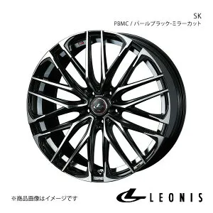 【18インチ 5H114.3 8.0J +42】 アルミホイール 1本 ヴェルファイア 30系 2018/1～ LEONIS/SK PBMC(パールブラック ミラーカット) 0038335