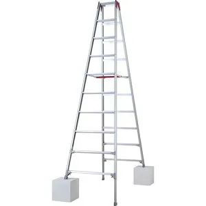 【代引き不可】☆長谷川工業/ハセガワ RYZ-30d 脚部伸縮式アルミ専用脚立 RYZ型 10段 ワンタッチバー付 (10892)
