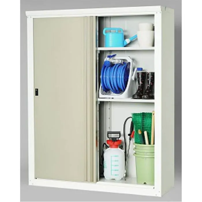 グリーンライフ ファミリー物置 ダシーレスリム 収納庫SRS-1215(TGY)【メーカー直送・代引不可】 幅120.5cm×奥行40.5cm×高さ151cm チタングレー ビバホーム