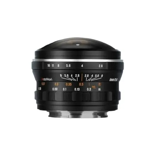 レンズ、 6mm F2.8 フルフレーム円形魚眼レンズ マニュアルフォーカスプライム、互換性がありますSony E Nikon Z Canon RF Lマウント対応 、写真用(E-mount(FE))