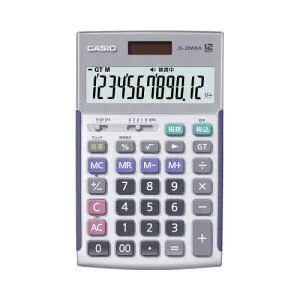 カシオ計算機 カシオ 本格実務電卓 検算機能付き 12桁 JS－20WKA－SR－N JS-20WKA-SR-N グリーン購入法適応 エコマーク