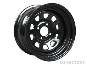 【送料無料】★SS10 (エスエステン) スチールホイール/ブラック 4本セット★15インチ 8J / 10J 114.3/4H -14 旧車にお勧め 深リム エスエス10