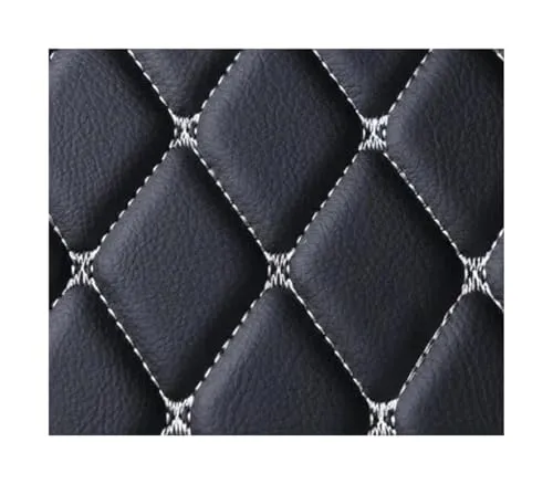 に適合する プジョー 3008 2013 2014 2015 2016 2017 2018 2019 カスタム カー フロア マット レザー カーペット インテリア(Black White 5 seats)