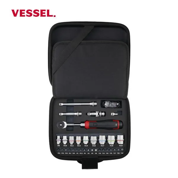 VESSEL(ベッセル) 電動スリムラチェットセット 400ER3-1M 自動車整備 組立作業 手動 コンパクト ビット ラチェット プレゼント【在庫有り】