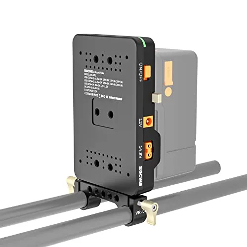 ZGCINE VP-1 VM-VP1 Kit1 V マウント バッテリー プレート、電源スプリッター、標準 V ロック付き、BMPCC 4K/6k、RED、Canon DSLR カメラ、カムコーダー用