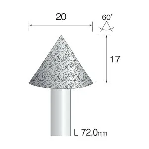 Minimo 電着ダイヤモンドバー#120 Φ20 AD3283