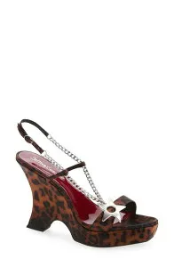 ジェフリー キャンベル レディース シューズ ヒール サンダル サテン Jeffrey Campbell Hottie Slingback Wedge Satin Sandal Tan Cheetah Satin/ Silver タン