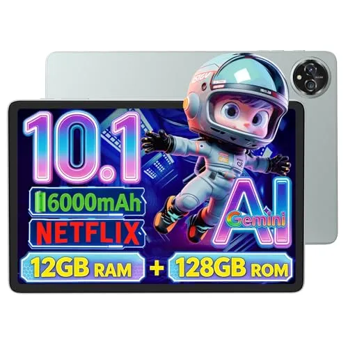 Azeyou タブレット 10インチ Wi-Fiモデル 8時間視聴可能 WidevineL1 Netflix対応 8コアCPU サクサク動作 Android タブレット 実装128GBメモリ+1TB拡張｜アプリや動画等たっぷり保存可能｜持ち運び楽々軽量型