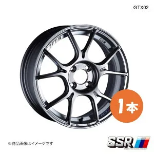 【16インチ 4H100 6.5J +53】ホイール 1本 フィット GK5 RS GTX02 SSR エスエスアール ダークシルバー