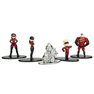 インクレディブル・ファミリー グッズ ミスターインクレディブル フィギュア 人形 おもちゃ Nano Metalfigs Disney Pixar Movie Incredible 2 Collectible Figures (5 Piece), Multicolor, 1.65