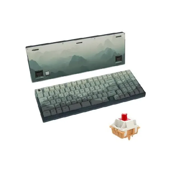 GATERON iG 98 Co-Branded Mechanical Gaming Keyboard, Tri-Mode Hot Swappable Wired/Bluetooth/2.4G Wireless Keyboard with RGB Light for Windows_並行輸入