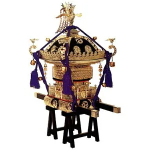 【エントリーで最大全額ポイント還元｜5/6まで】 童友社｜DOYUSHA 1/5 神輿黒塗紫房 【代金引換配送不可】