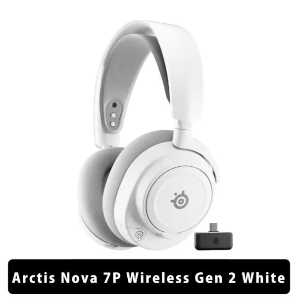 SteelSeries Arctis Nova 7P Wireless Gen 2 White ゲーミング ヘッドホン ヘッドセット ワイヤレス 密閉型 Bluetooth 2.4GHz 低遅延 ゲーム