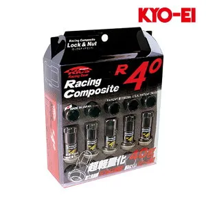 クリッパーリオ ホイールナット DR17W M12xP1.25 テーパー座用 レーシングコンポジットR40 ブラック 17HEX ロック&ナット20個入 KYO-EI(協永産業) RC-13K