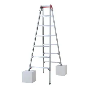 ●∂長谷川工業 【RYZ-21d】脚立 はしご兼用伸縮脚立 脚部伸縮式 天板高さ1.91～2.22m はしご時長さ3.99～4.63m 質量11.1kg