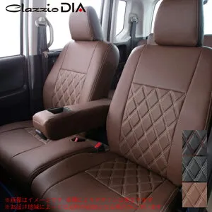 clazzio シートカバー クラッツィオダイヤタイプ ラパンLC 型式 HE33S 年式 R4/7-R7/8/24 グレード X/L ≪ 1列目ボックス付アームレスト標準装備仕様車用 純正シートヒーター対応可 ≫