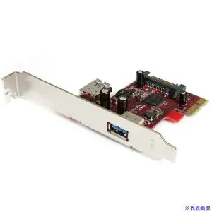 ■StarTech USB－A拡張カード/PCIe 2.0 x1/2ポートUSB－A 3.2 Gen 1/インターフェース/Windows PEXUSB3S11(6914231)[法人限定][外直送元]