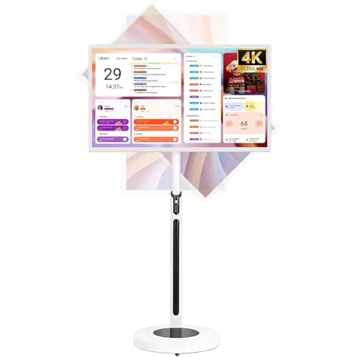 4+64gb/8+128gb モバイルスマートタッチスクリーン、360°回転、リモコン付き、8mp/13mp カメラ付き 1080p/4k ポータブルモニター 8000/13500/15000mah バッテリー(32in,8+128GB(4K))