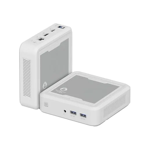 UDPTCP Mini PC、Ryzen 5 3550H、2*DDR4ミニコンピュータ（4C/8T、3.7GHzまで）、カラフルライトデスクトップミニコンピュータ、WiFi5、BT4.2、USB3.0、1000M LAN、ビジネスホームオフィス、ラムなし