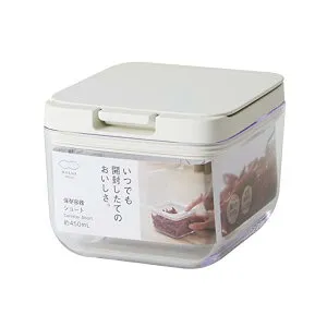 【10個セット】 マーナ marna 保存容器 ショート/ホワイト キッチン 収納 プラスチック 食材 調味料 湿気防止 グッドロックコンテナ K764W 容器 湿気 食品保存容器 きれい 蓋つき 小さめ 角型 ボ