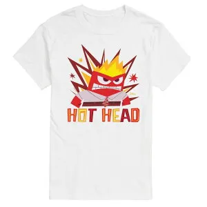 ディズニー ピクサー メンズ トップス Tシャツ グラフィック Disney / Pixar ’ s Inside Out 2 Men's Hot Head Anger Graphic Tee White ホワイト