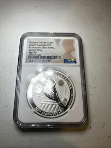 2020-P オーストラリア 1 ドル ワライカワセミ 30 周年記念、NGC MS 70!