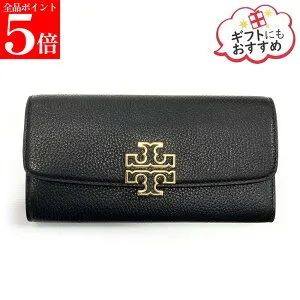 【正規品・新品・GW直前スーパーSALE全品P5倍＆全品5％値引きクーポン30日迄】TORY BURCH トリーバーチ 159227 001 ブリテン エンベロープウォレット 二つ折り かぶせ蓋 フラップ式 レディース 長財