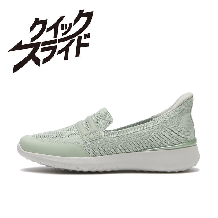 【送料無料】 レディース 【ABC SELECT】 エービーシーセレクト QS KNIT LOAFER SNK ニットローファー スリッポン W1052 MINT 5H(22.5cm)