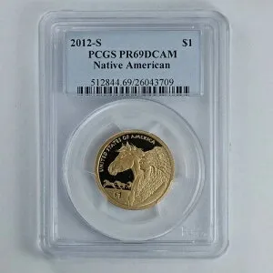 2012-S ネイティブアメリカンドル 1ドル PCGS PR69DCAM OBH