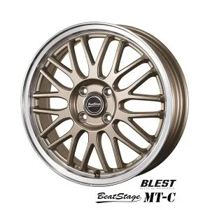 【アルミホイール単品4本価格】【16インチ】【BLEST】（ビートステージMT-C）【16X5.0 4穴 PCD：100】【軽自動車全般】表示は4本価格です