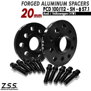 Z.S.S. AP VW ゴルフ7 Golf7 MK7 DBA-AUCJZ DBA-AUCPT 3DA-AUDFG 社外ホイール用 ボルト付 20mm スペーサー 5x112 ハブ 57.1φ ゴルフVII