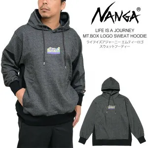 ナンガ NANGA パーカー メンズ ライフイズアジャーニー MTロゴスウェットフーディー LIFE IS A JOURNEY MT.BOX LOGO SWEAT HOODIE NW2441-1F018A 2024AW swt【服】2410ripe【返品交換・ラッピング不可】_sps253