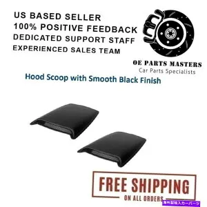 フードベントトリム AVSミディアムブラック2ピースフードスクープスムーズな黒い仕上げ80002 AVS Medium Black 2-Piece Hood Scoop with Smooth Black Finish 80002【並行輸入品】