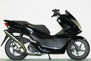 HMS ホンダ PCX125 PCX150esp EBJ-JF56 EBJ-JF28後期モデル JBK-KF12 JBK-KF18 バイクマフラー M-DX ステンレス シルバーカラー マフラー バイクパーツ フルエキゾースト カスタム パーツ ドレスアップ 交換 社