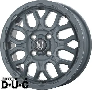 12インチアルミホイール 4本セット 軽トラ 軽バン【法人限定】MUD BAHN XR-800M ME チッピンググレー CGY◇12-4.0 4-100+42 12-4.00B 送料無料