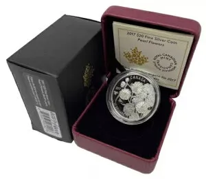 2017年カナダ製 純銀 1オンス 20ドル パールフラワー #21-05