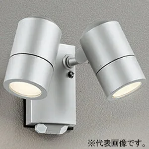 オーデリック LEDエクステリアスポットライト 防雨型 高演色LED 白熱灯器具50W×2灯相当 人感センサーON/OFF型 LED電球ミニクリプトンレフ形 OG264090LR
